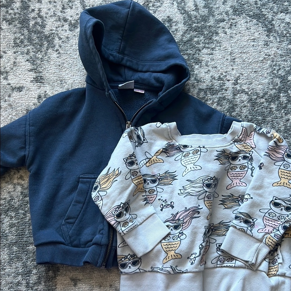 Children's Hoodie and Mermaid Sweatshirt Set
